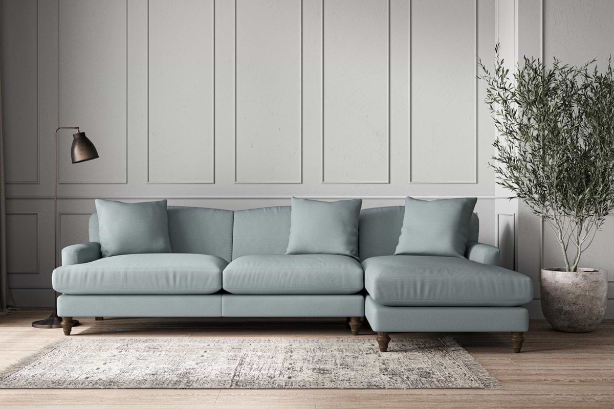 Deni Grand Right Hand Chaise Sofa - Recycled Cotton Horizon-MAKE TO ORDER-Nkuku