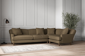 Deni Grand Right Hand Corner Sofa - Brera Linen Chestnut-MAKE TO ORDER-Nkuku