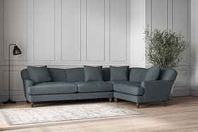 Deni Grand Right Hand Corner Sofa - Brera Linen Dusk-MAKE TO ORDER-Nkuku