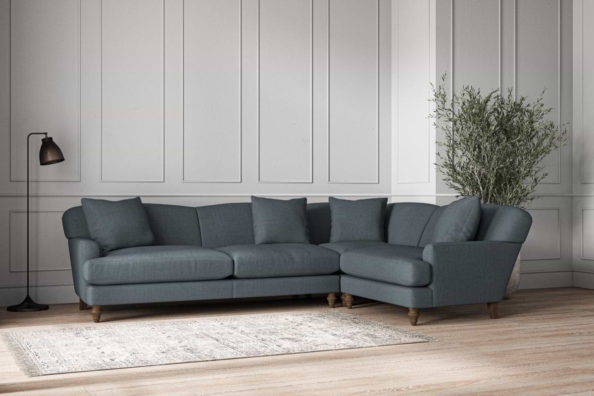 Deni Grand Right Hand Corner Sofa - Brera Linen Dusk-MAKE TO ORDER-Nkuku