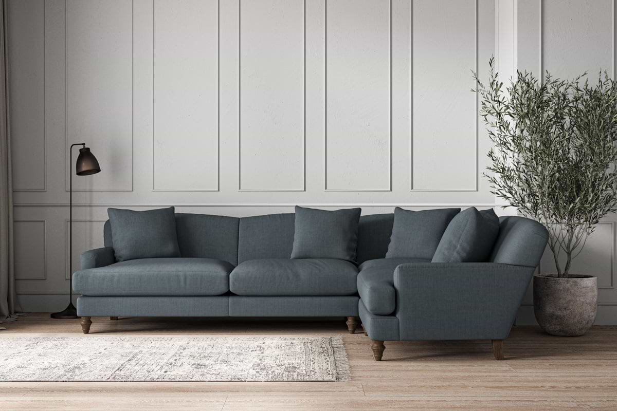 Deni Grand Right Hand Corner Sofa - Brera Linen Dusk-MAKE TO ORDER-Nkuku