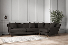 Deni Grand Right Hand Corner Sofa - Brera Linen Espresso