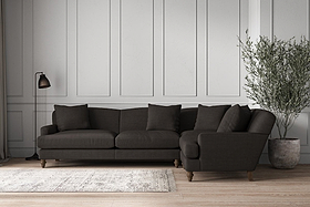 Deni Grand Right Hand Corner Sofa - Brera Linen Espresso