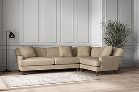 Deni Grand Right Hand Corner Sofa - Brera Linen Pebble