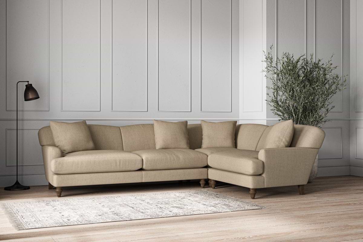 Deni Grand Right Hand Corner Sofa - Brera Linen Pebble
