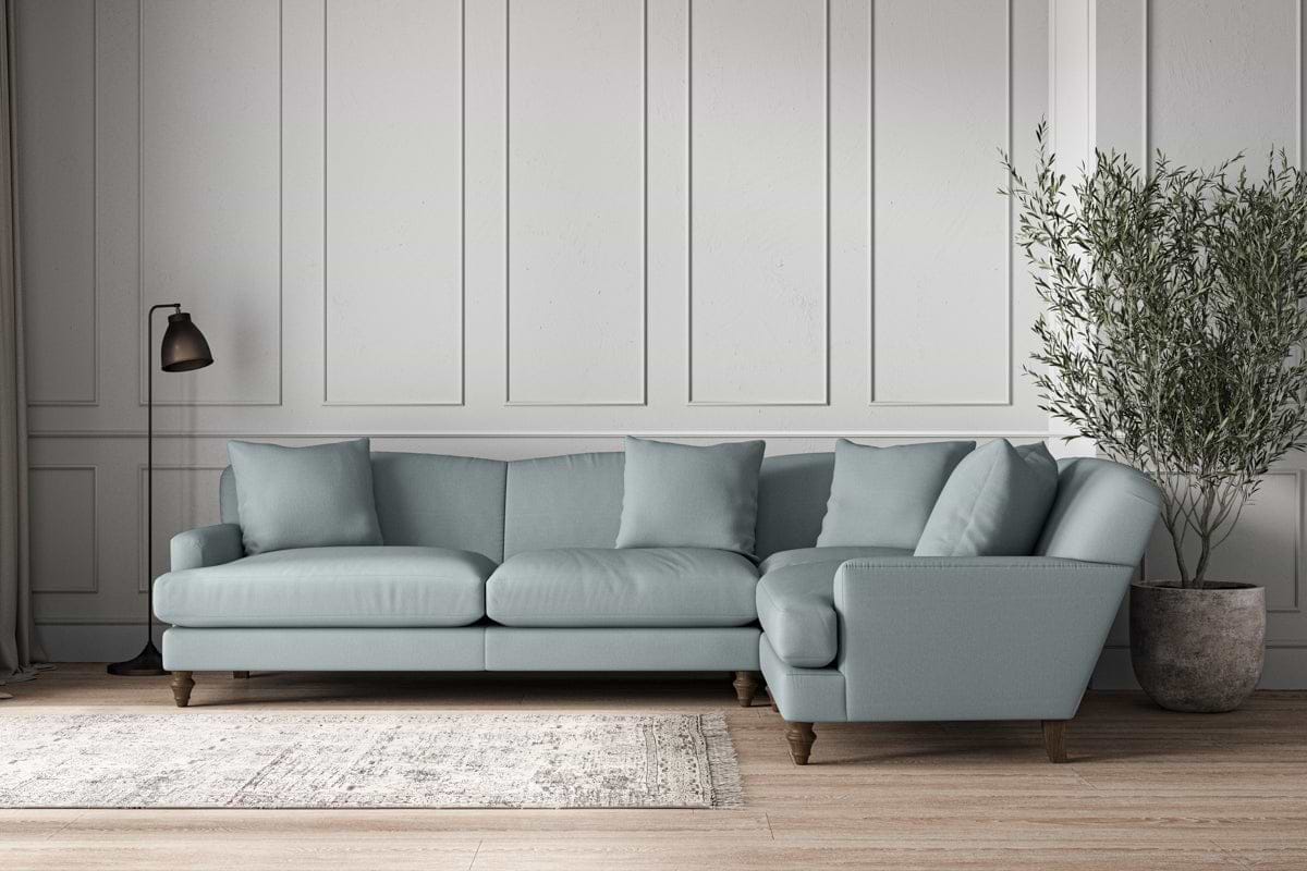 Deni Grand Right Hand Corner Sofa - Recycled Cotton Horizon-MAKE TO ORDER-Nkuku