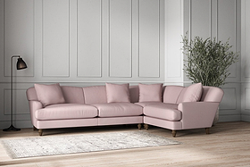 Deni Grand Right Hand Corner Sofa - Recycled Cotton Lavender