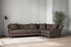 Deni Grand Right Hand Corner Sofa - Recycled Cotton Mocha