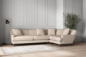 Deni Grand Right Hand Corner Sofa - Recycled Cotton Natural