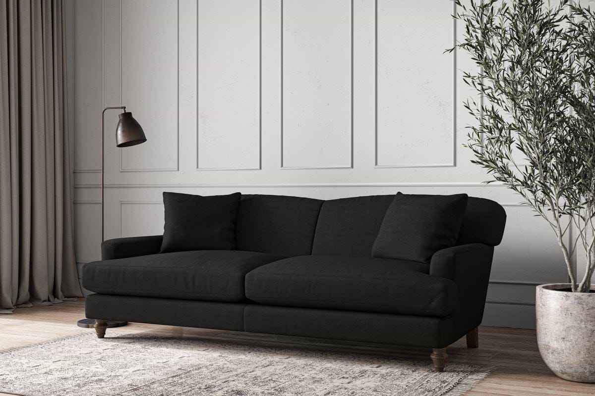 Deni Grand Sofa - Brera Linen Charcoal-MAKE TO ORDER-Nkuku
