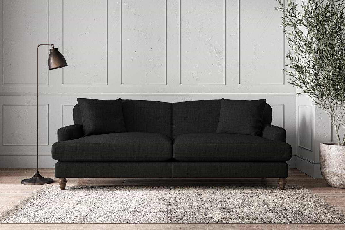 Deni Grand Sofa - Brera Linen Charcoal-MAKE TO ORDER-Nkuku