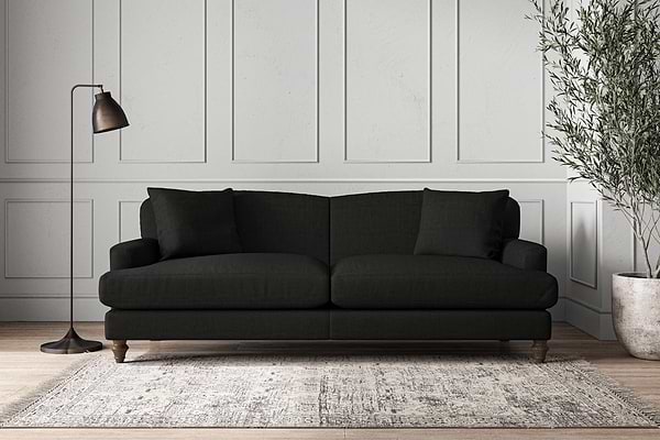 Deni Grand Sofa - Brera Linen Charcoal-MAKE TO ORDER-Nkuku