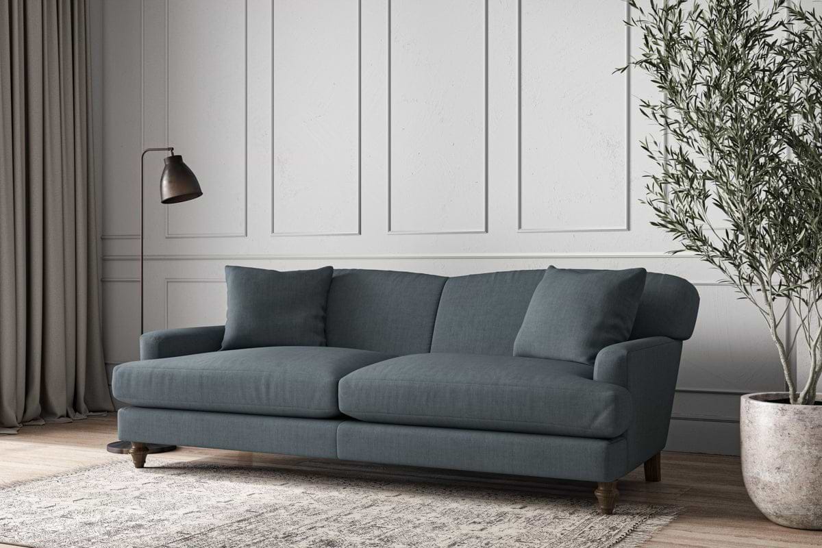 Deni Grand Sofa - Brera Linen Dusk-MAKE TO ORDER-Nkuku