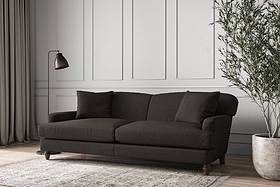 Deni Grand Sofa - Brera Linen Espresso-MAKE TO ORDER-Nkuku