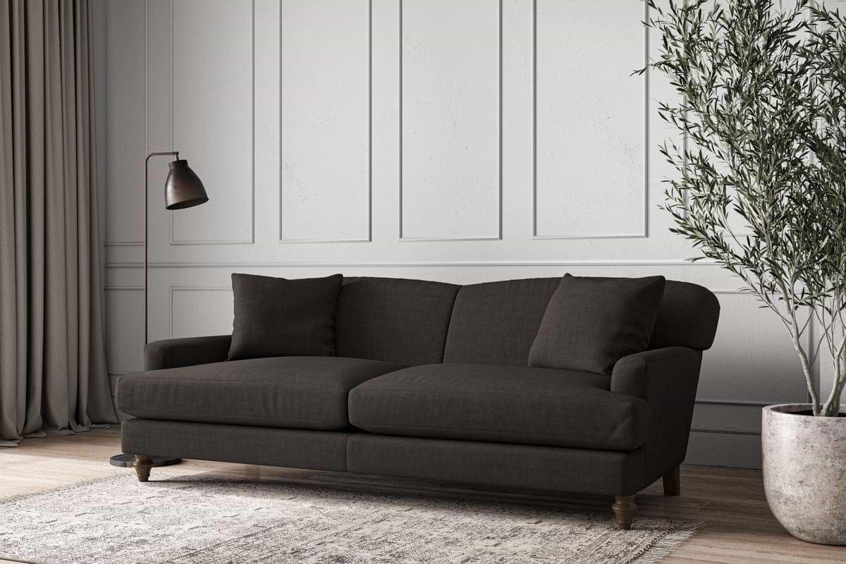 Deni Grand Sofa - Brera Linen Espresso-MAKE TO ORDER-Nkuku