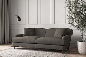 Deni Grand Sofa - Brera Linen Granite-MAKE TO ORDER-Nkuku
