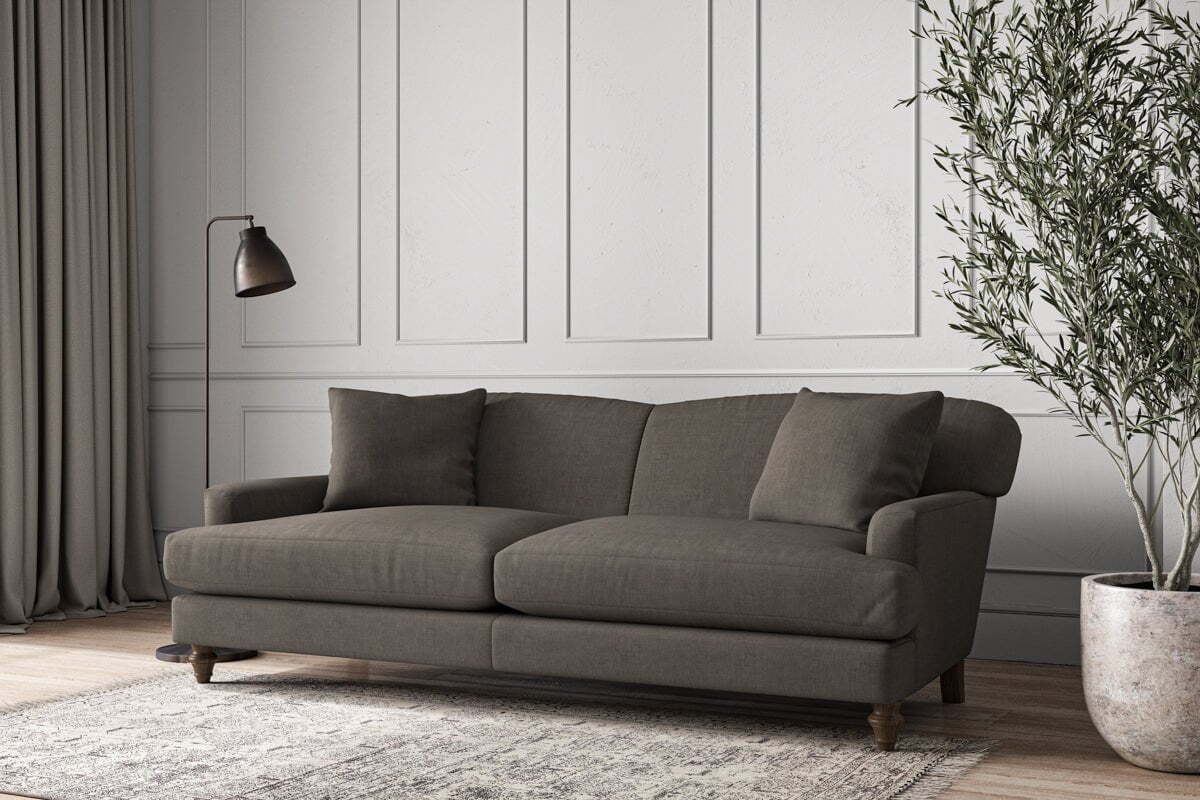 Deni Grand Sofa - Brera Linen Granite-MAKE TO ORDER-Nkuku