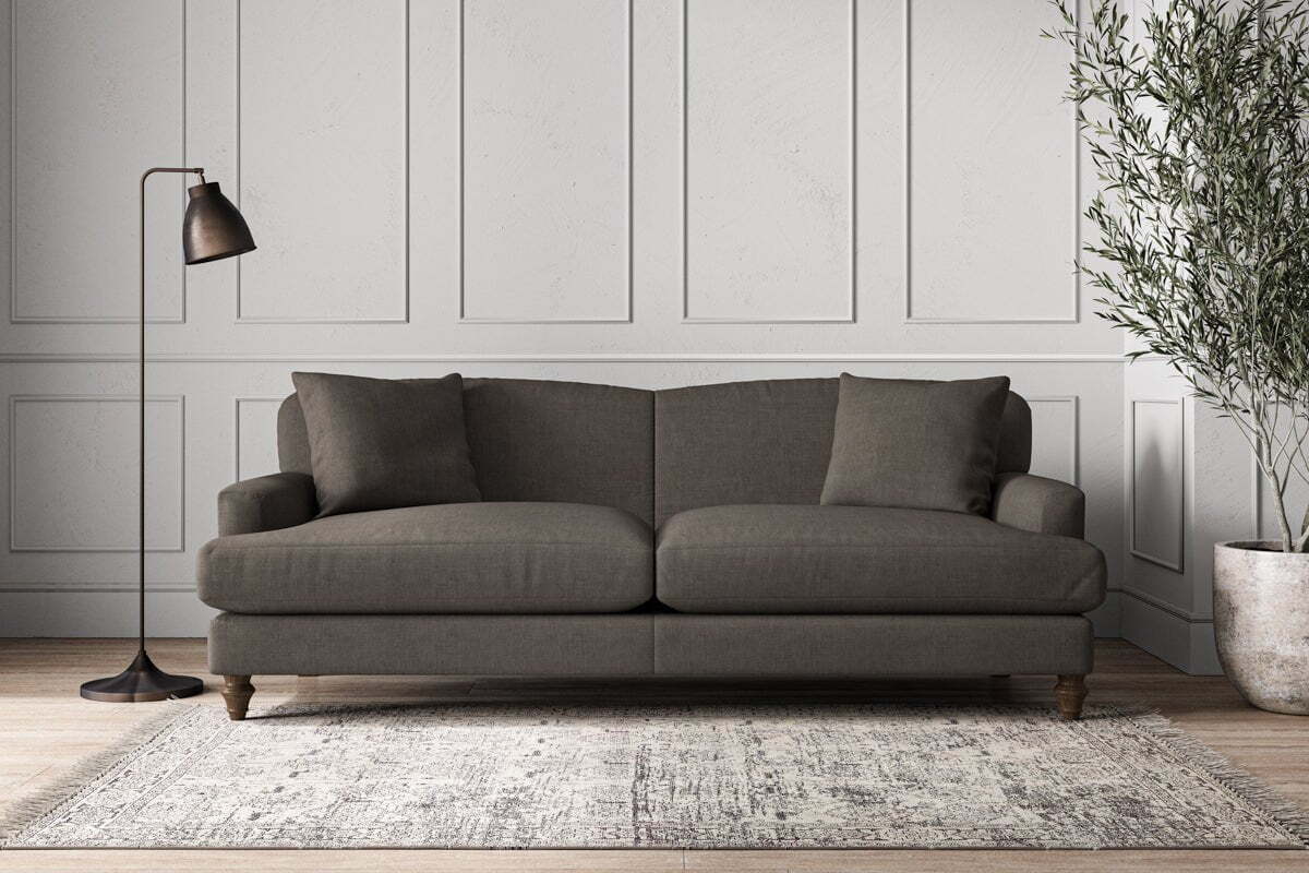 Deni Grand Sofa - Brera Linen Granite-MAKE TO ORDER-Nkuku