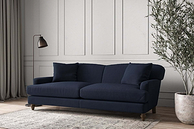 Deni Grand Sofa - Brera Linen Indigo-MAKE TO ORDER-Nkuku