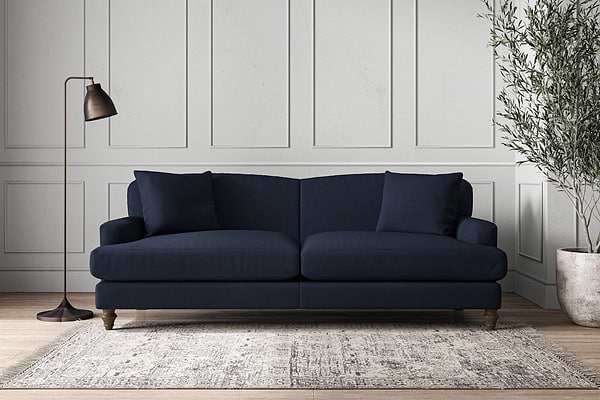 Deni Grand Sofa - Brera Linen Indigo-MAKE TO ORDER-Nkuku