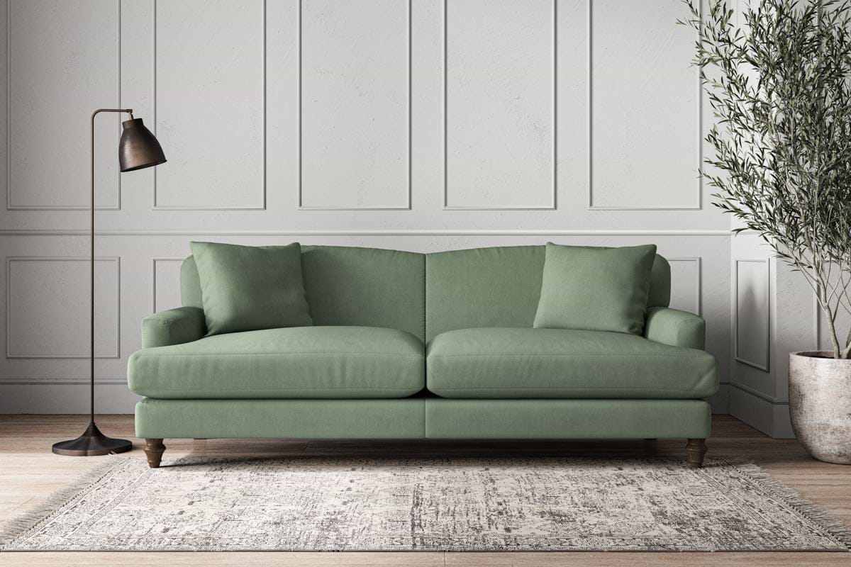 Deni Grand Sofa - Brera Linen Jade-MAKE TO ORDER-Nkuku