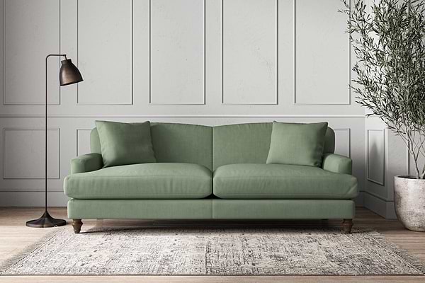Deni Grand Sofa - Brera Linen Jade-MAKE TO ORDER-Nkuku