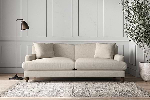 Deni Grand Sofa - Brera Linen Natural-MAKE TO ORDER-Nkuku