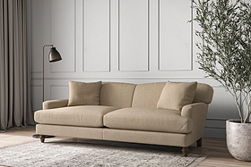 Deni Grand Sofa - Brera Linen Pebble-MAKE TO ORDER-Nkuku