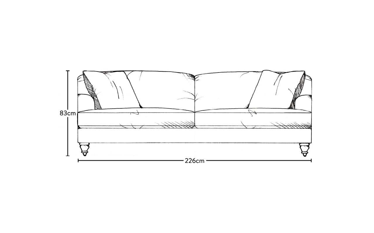 Deni Grand Sofa - Brera Linen Pebble-MAKE TO ORDER-Nkuku