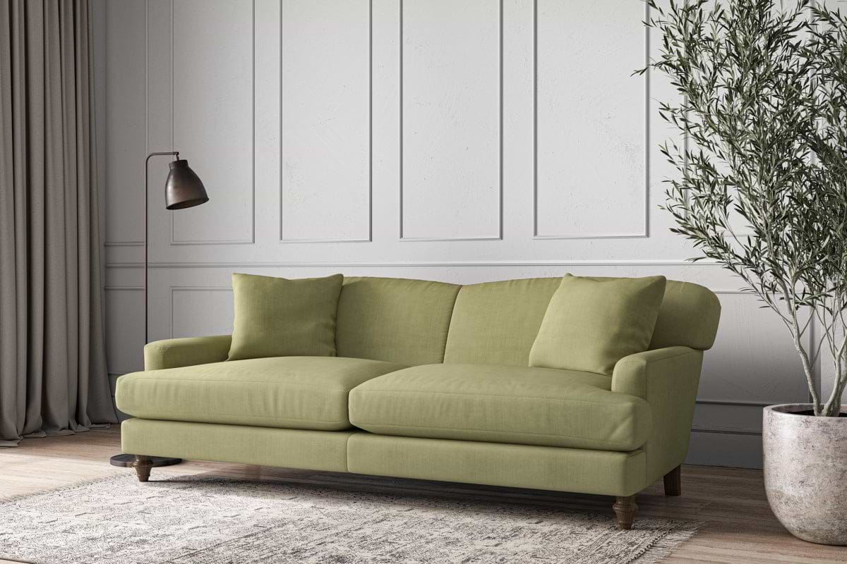 Deni Grand Sofa - Brera Linen Sage-MAKE TO ORDER-Nkuku