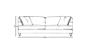 Deni Grand Sofa - Brera Linen Sage-MAKE TO ORDER-Nkuku