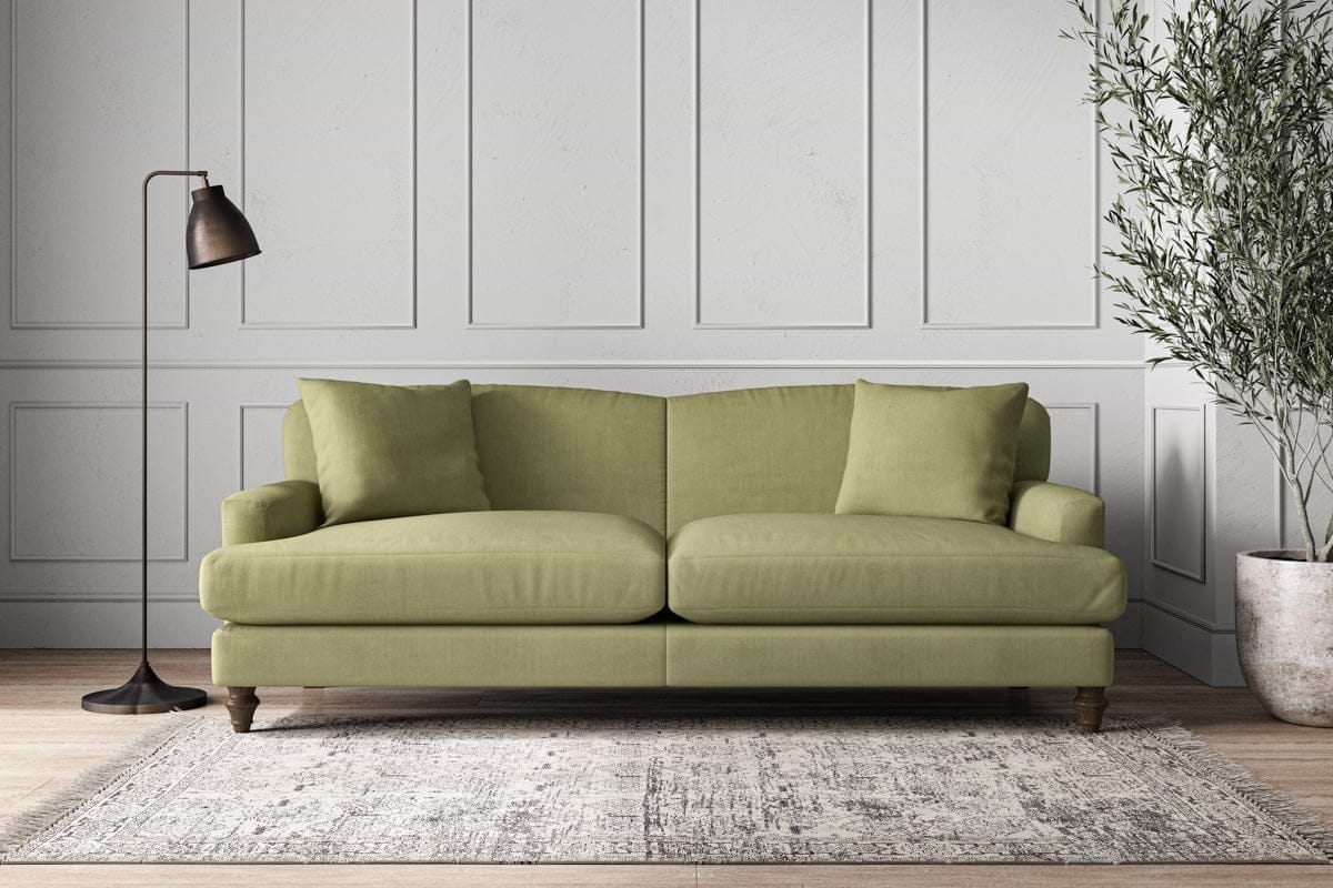 Deni Grand Sofa - Brera Linen Sage-MAKE TO ORDER-Nkuku