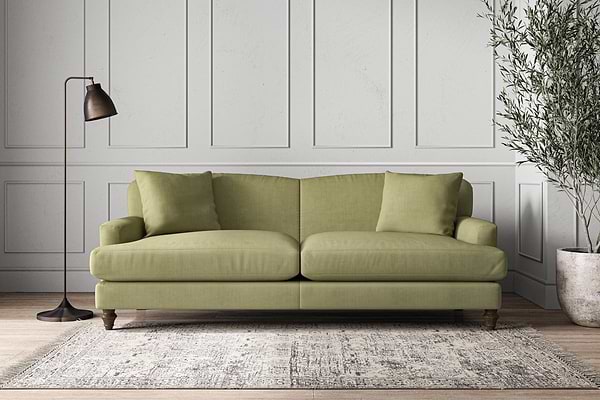 Deni Grand Sofa - Brera Linen Sage-MAKE TO ORDER-Nkuku
