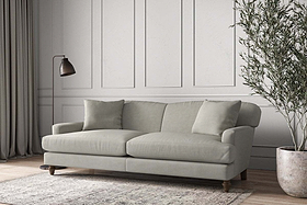 Deni Grand Sofa - Brera Linen Smoke-MAKE TO ORDER-Nkuku