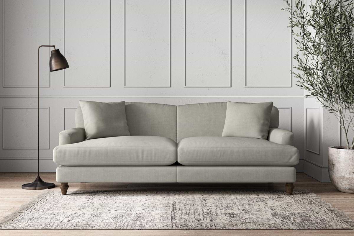 Deni Grand Sofa - Brera Linen Smoke-MAKE TO ORDER-Nkuku
