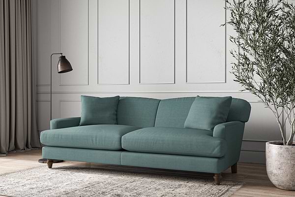 Deni Grand Sofa - Recycled Cotton Airforce-MAKE TO ORDER-Nkuku