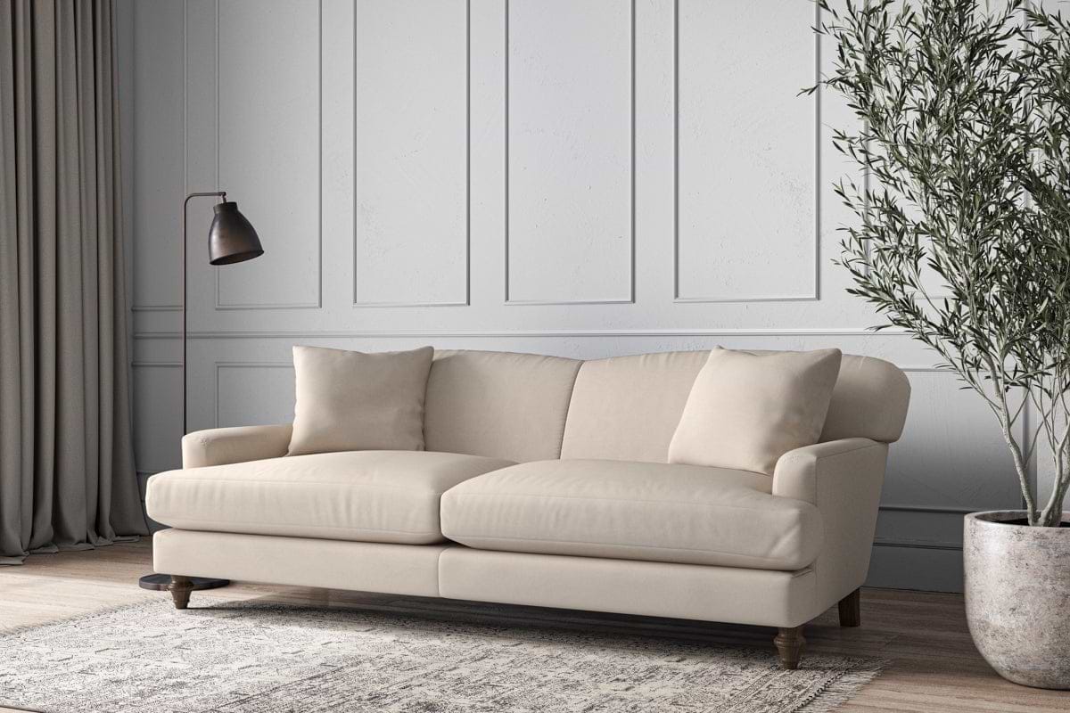Deni Grand Sofa - Recycled Cotton Natural-MAKE TO ORDER-Nkuku