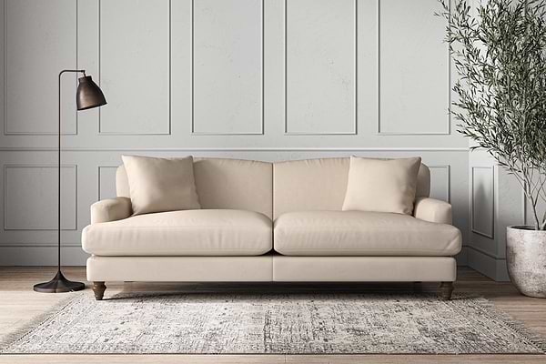 Deni Grand Sofa - Recycled Cotton Natural-MAKE TO ORDER-Nkuku