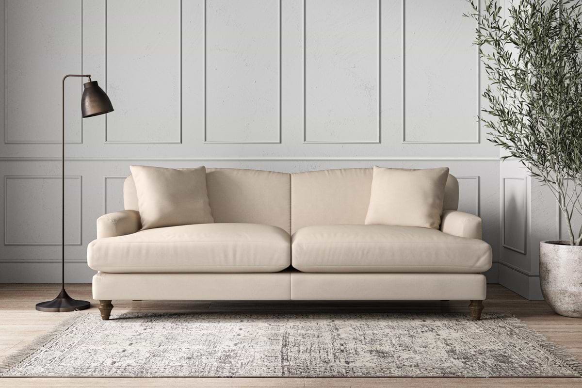 Deni Grand Sofa - Recycled Cotton Natural-MAKE TO ORDER-Nkuku