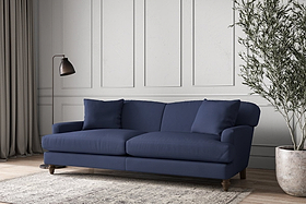 Deni Grand Sofa - Recycled Cotton Navy-MAKE TO ORDER-Nkuku