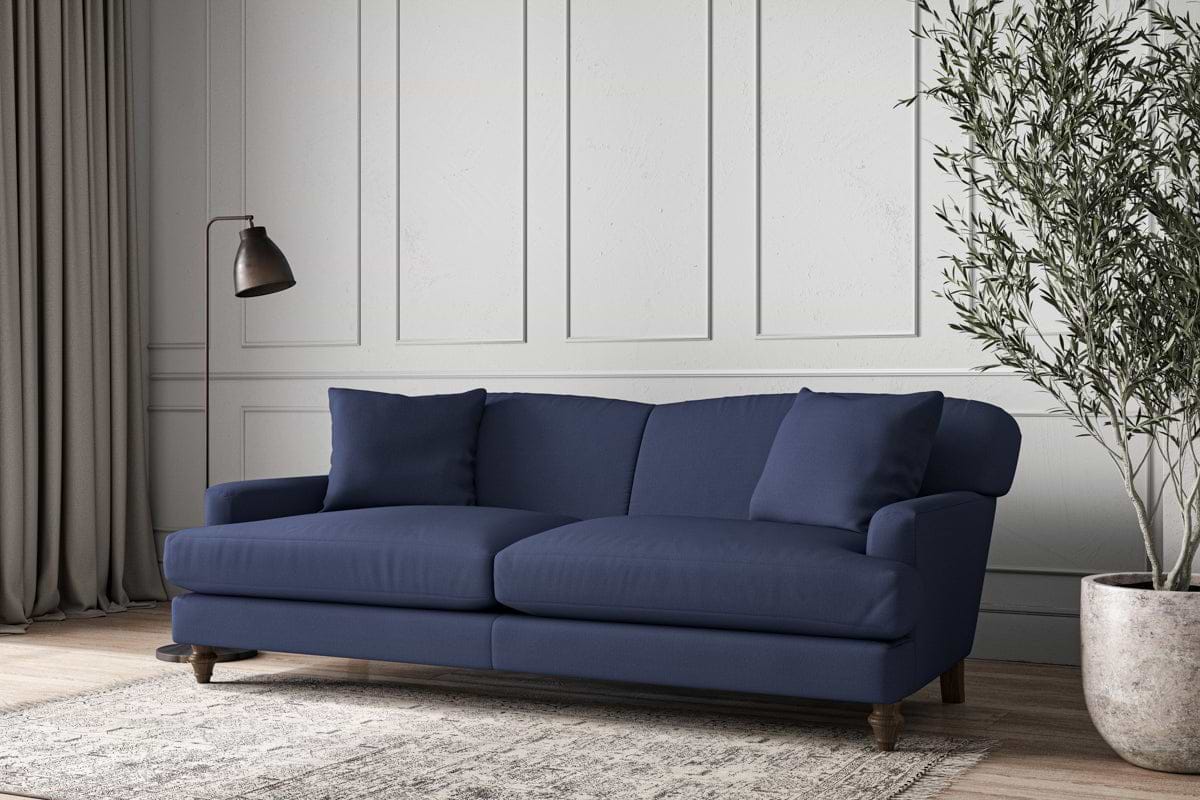Deni Grand Sofa - Recycled Cotton Navy-MAKE TO ORDER-Nkuku