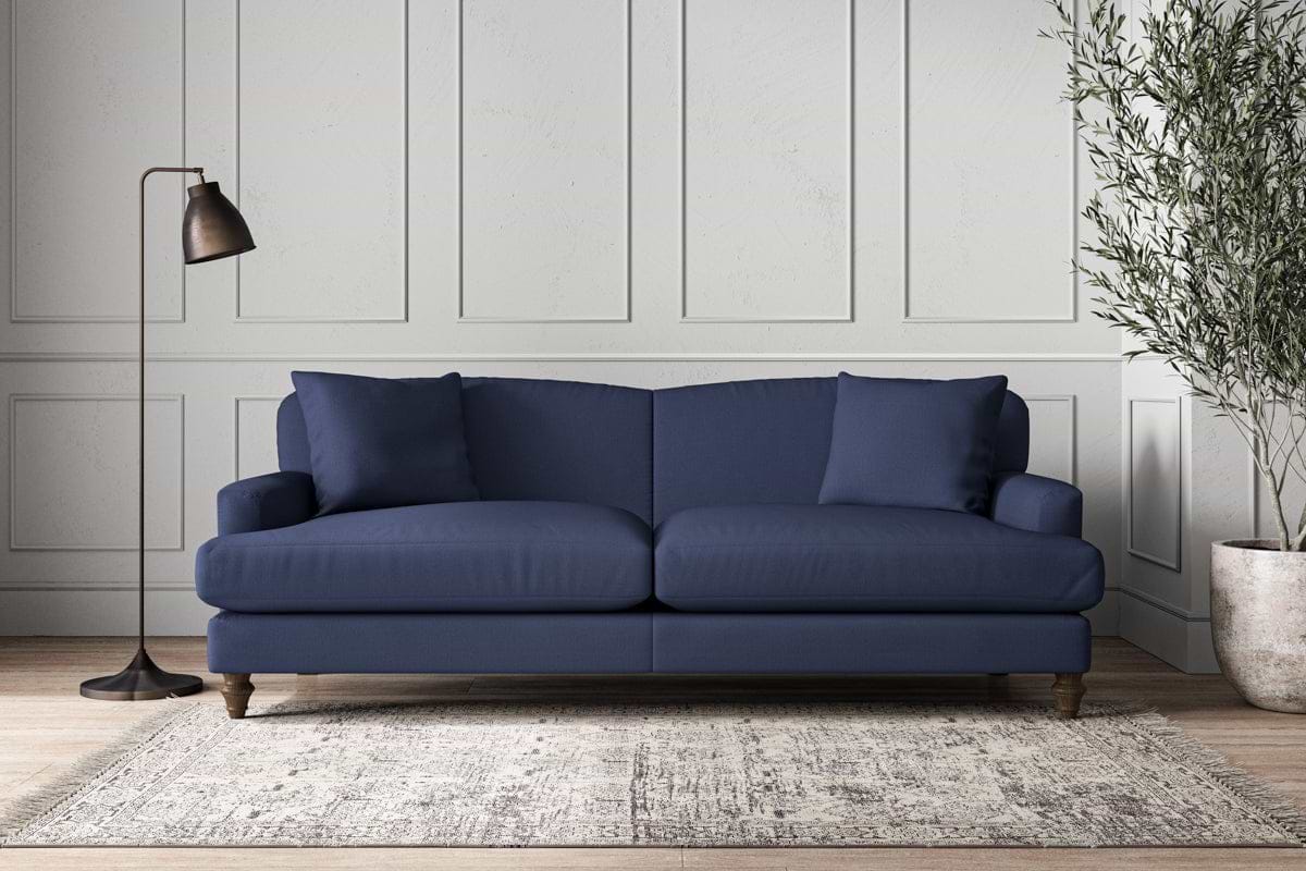 Deni Grand Sofa - Recycled Cotton Navy-MAKE TO ORDER-Nkuku