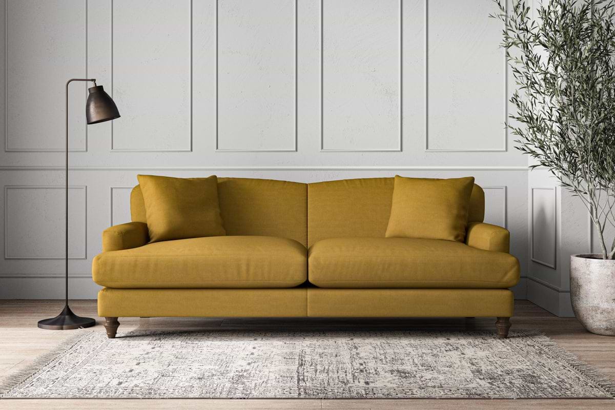 Deni Grand Sofa - Recycled Cotton Ochre-MAKE TO ORDER-Nkuku