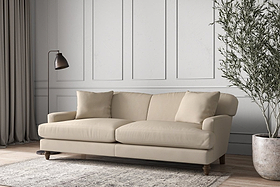 Deni Grand Sofa - Recycled Cotton Stone-MAKE TO ORDER-Nkuku