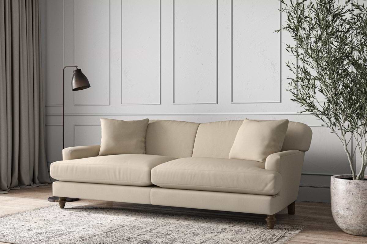 Deni Grand Sofa - Recycled Cotton Stone-MAKE TO ORDER-Nkuku