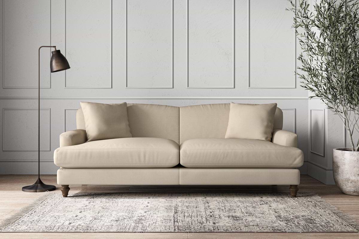 Deni Grand Sofa - Recycled Cotton Stone-MAKE TO ORDER-Nkuku