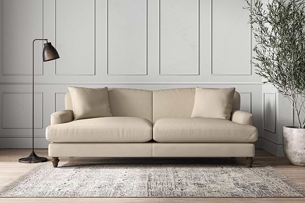 Deni Grand Sofa - Recycled Cotton Stone-MAKE TO ORDER-Nkuku
