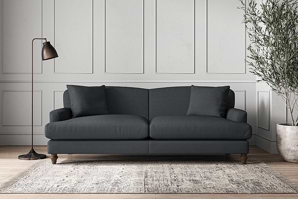 Deni Grand Sofa - Recycled Cotton Thunder-MAKE TO ORDER-Nkuku
