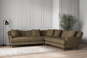 Deni Large Corner Sofa - Brera Linen Chestnut