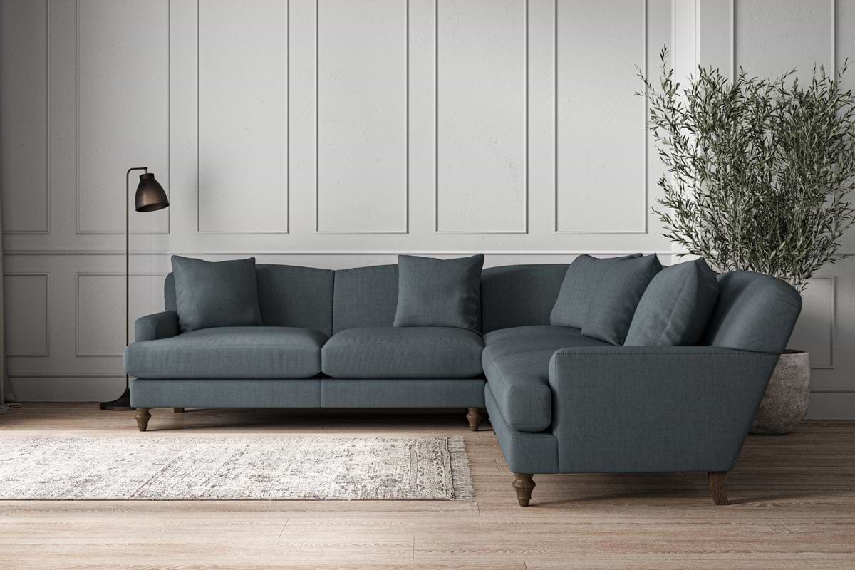 Deni Large Corner Sofa - Brera Linen Dusk-MAKE TO ORDER-Nkuku